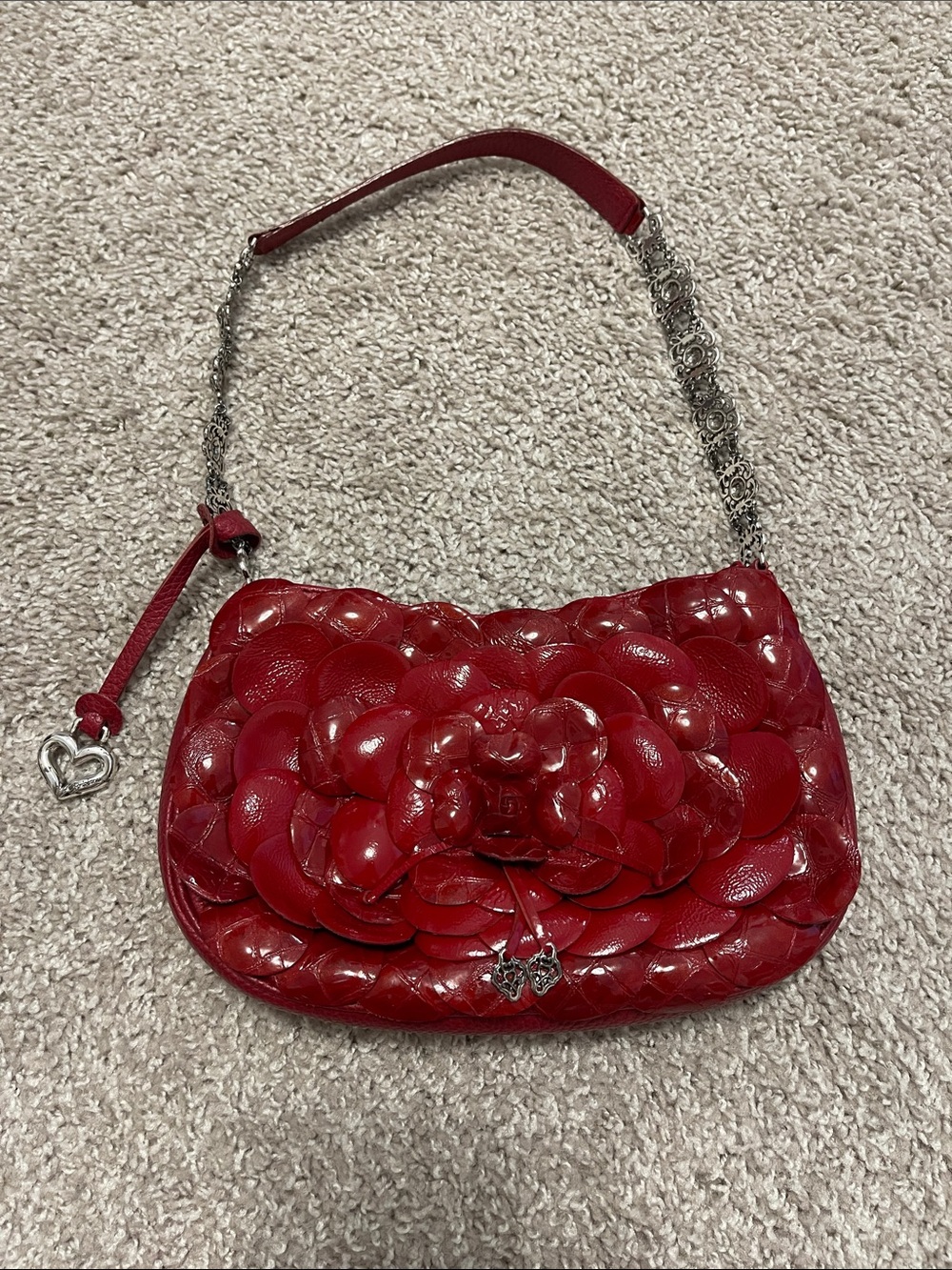 Vintage Brighton Red Rosalie Shoulder Bag